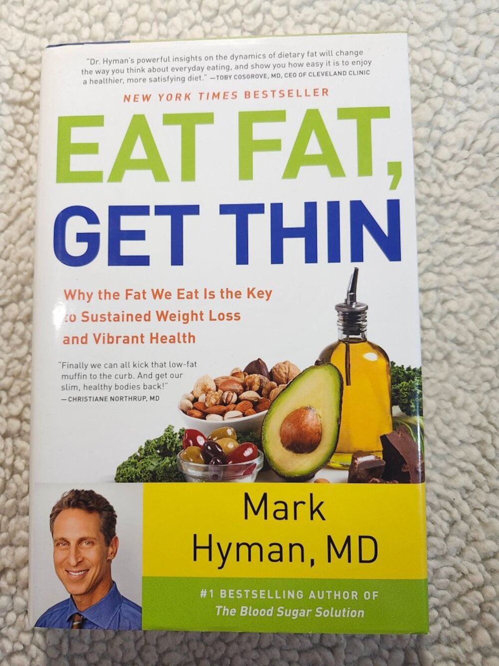 Mark Hyman MD Eat Fat Get Thin Hardcover 2016 Diet Nutrition Health Book Guide